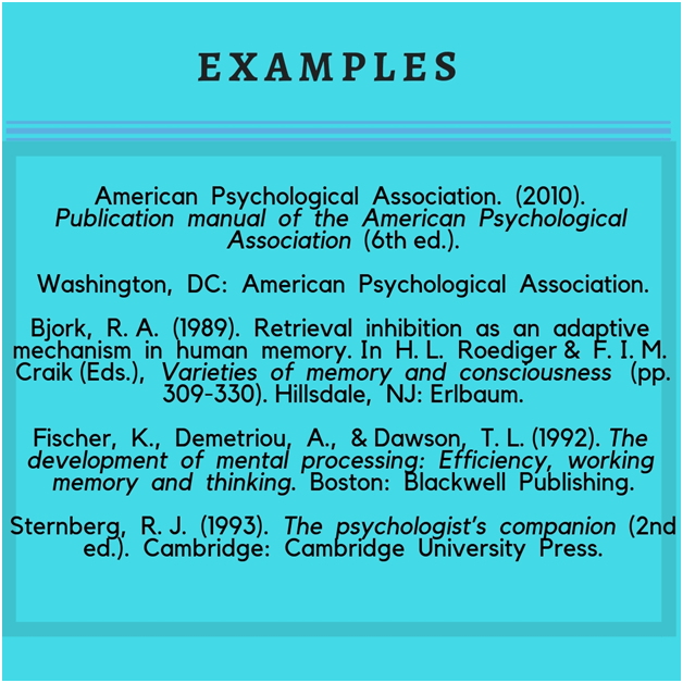 Example of APA Referencing