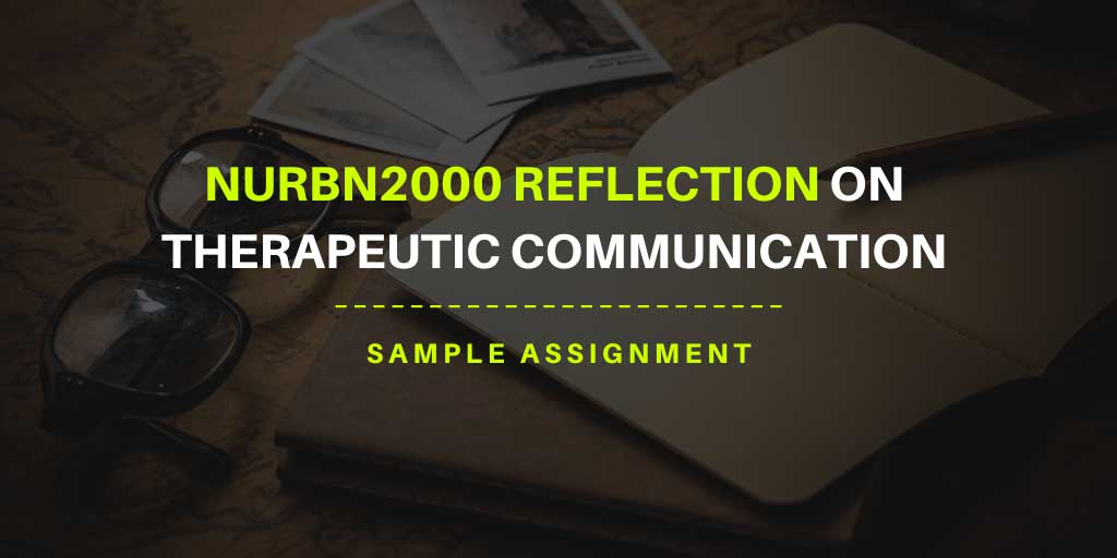 NURBN2000 Reflection On Therapeutic Communication