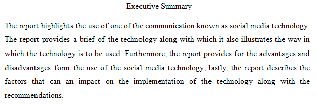 BIZ101: Business Communication Assessment Executive Summary