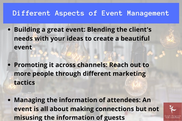 different aspects of event management