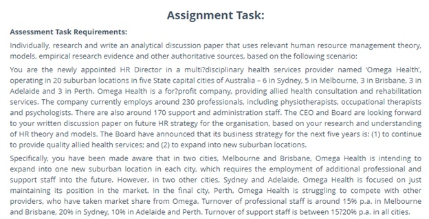 hrm assignment task help