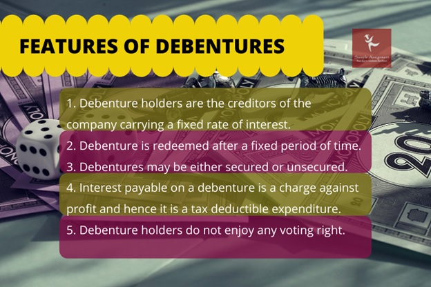 features of debentures