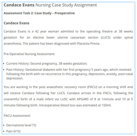 nursing case study assignment help