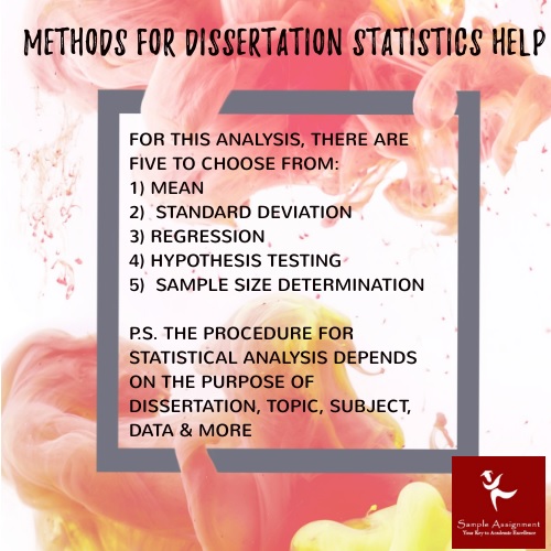Statistics dissertation methods