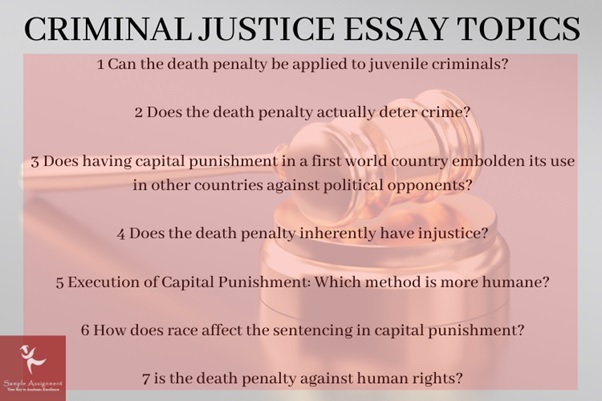 criminal justice essay topics