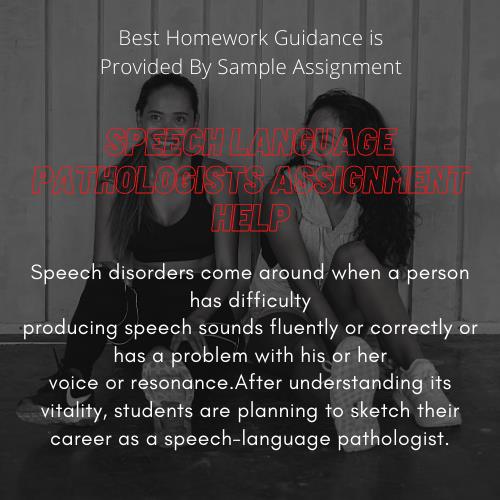 speech-language pathologists assignment help