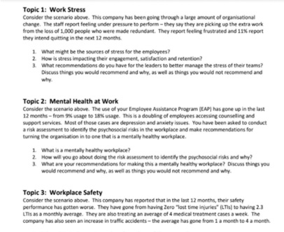 fatigue risk management assignment question