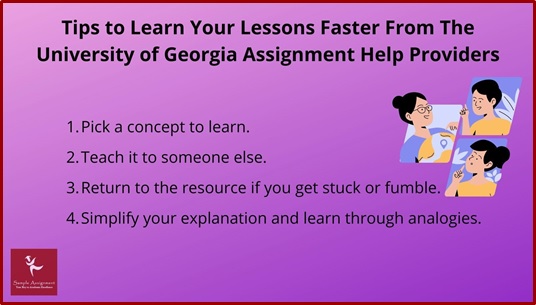 tips to learn your lessons faster from the university of georgia assignment help providers