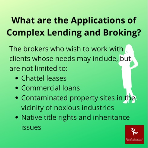 complex lending and broking assignment help
