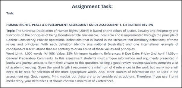 human rights and social advocacy assignment help sample assignments