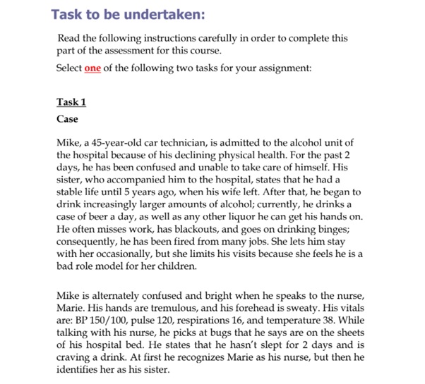 nurs2119 dual diagnosis and community work assessment answer task sample