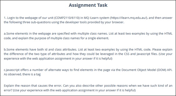advanced web technology assignment help sample assignment