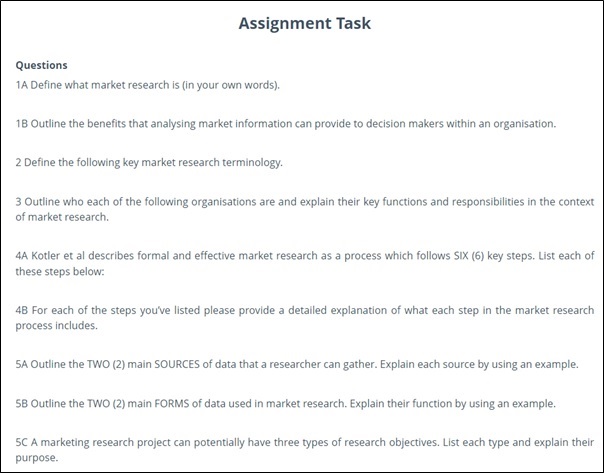 bsbmkg506 plan market research assessment answer sample assignment1