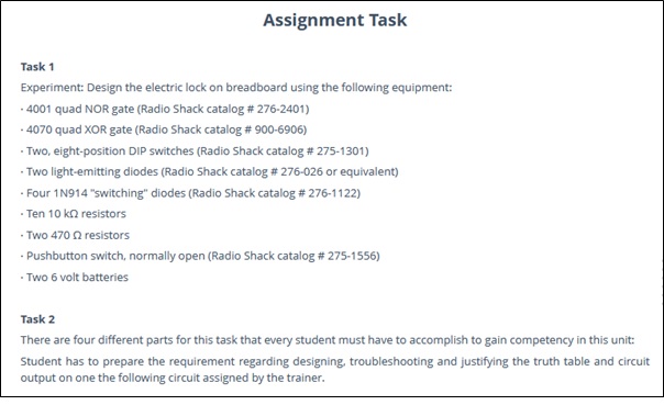 ece301 digital electronics assessment answers sample assignment
