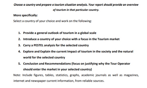 tlh119 global tourism assessment answer sample assignment
