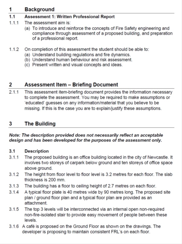 arbe3306 building fire safety and compliance assessment answer sample assignment