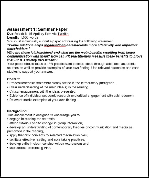 prl1002 the nature of public relations assessment answers sample assignment