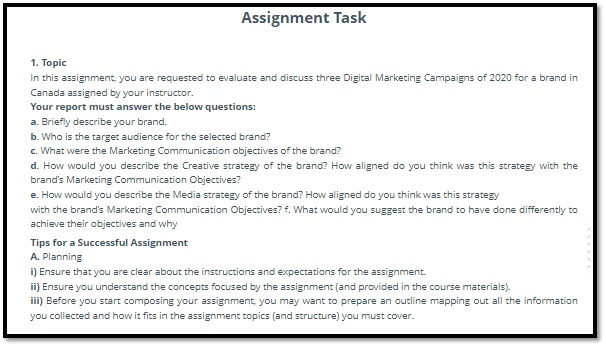 MKT102A assessment answer sample assignment