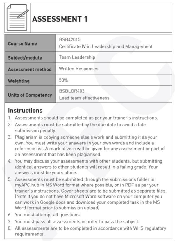 BSB60420 assessment answers sample assignment 1