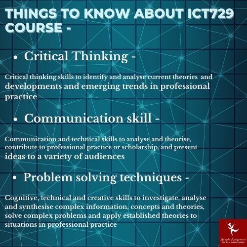ICT729 assessment answers