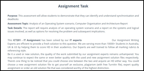 ICT201 Assessment Answers 2